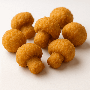 Crispy golden fried mushrooms served hot at NYC Kings Deli, Newport News VA 23606 — fresh, flavorful, and perfectly seasoned.